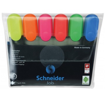 Zestaw zakreślaczy SCHNEIDER Job, 1-5 mm, 6 szt.,