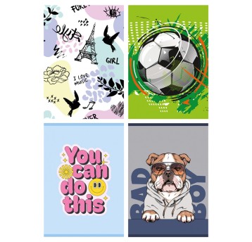 Zeszyt szkolny GIMBOO, A5, w 3 linie, 32 kart.,