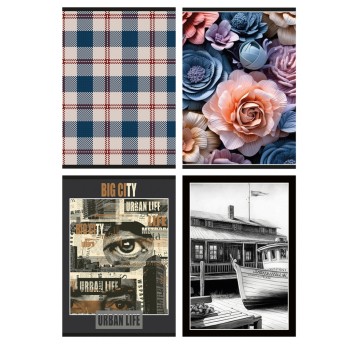 Zeszyt szkolny GIMBOO, A5, w kratkę, 80 kart.,