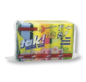 Zmywaki gąbka do zmywania Maxi 5 szt. TAK!