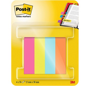 Znacznik POST-IT 12,7x44,4mm 4x50 mix kolorów neon