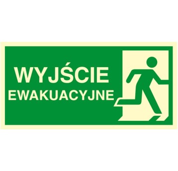 Znak TDC, Kierunek ewakuacji – w prawo 2