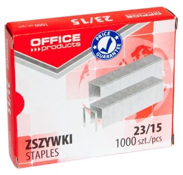 Zszywki OFFICE PRODUCTS, 23/15, 1000szt.